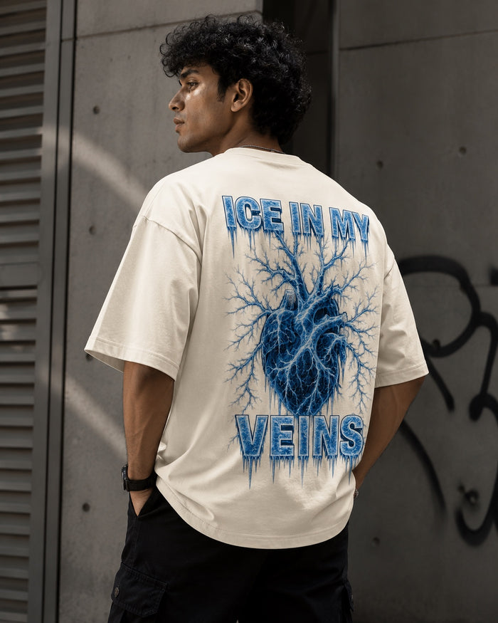 ICE IN MY VEINS Oversized Graphic T-Shirt
