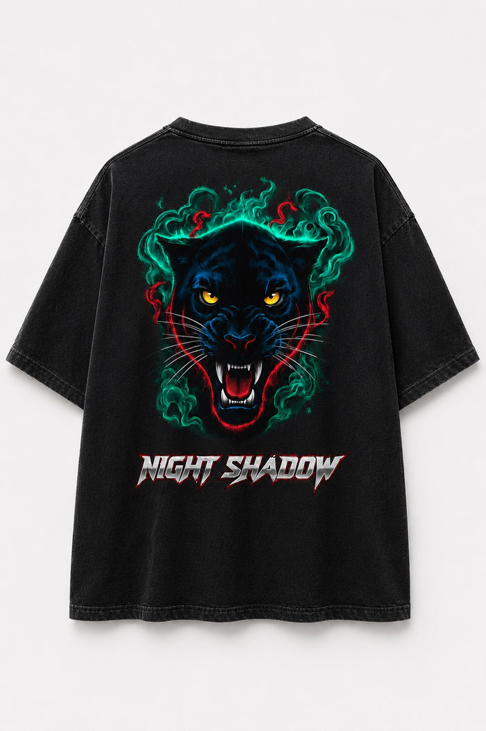 Night Shadow Panther Oversized T-Shirt