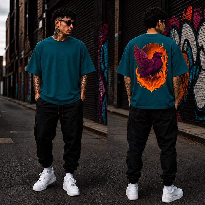 Men's Oversized T-Shirt – Mystic Falcon