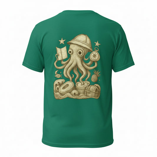OCTOPUS ON THE MOON LIGHT OVERSIZED MEN'S T SHIRT
