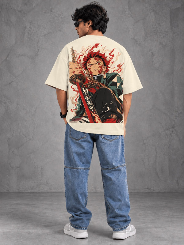 Tanjiro – Demon Slayer Premium Oversized T-Shirt Image 2
