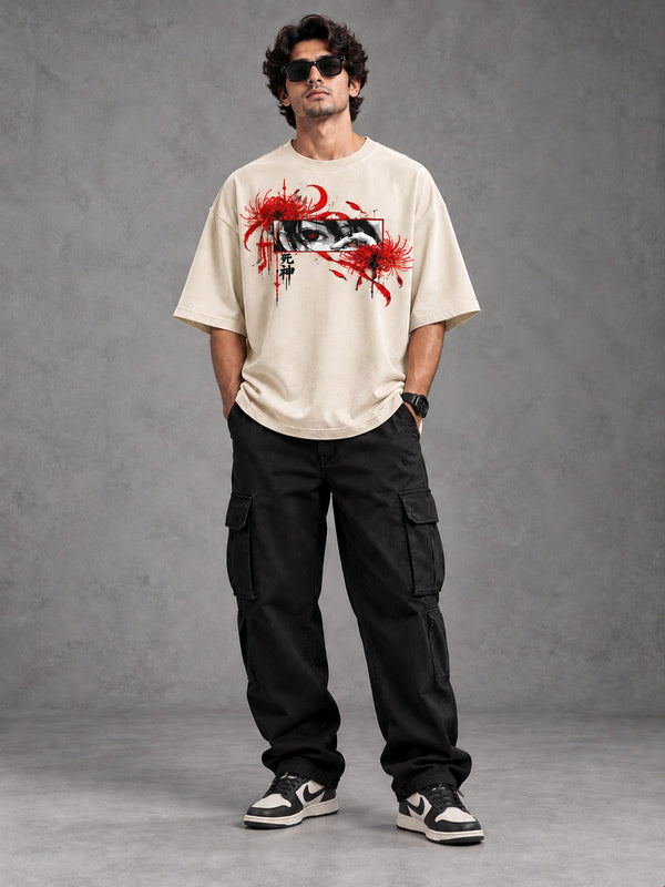 Tokyo Ghoul Kaneki Red Lily Oversized T-Shirt Image 1