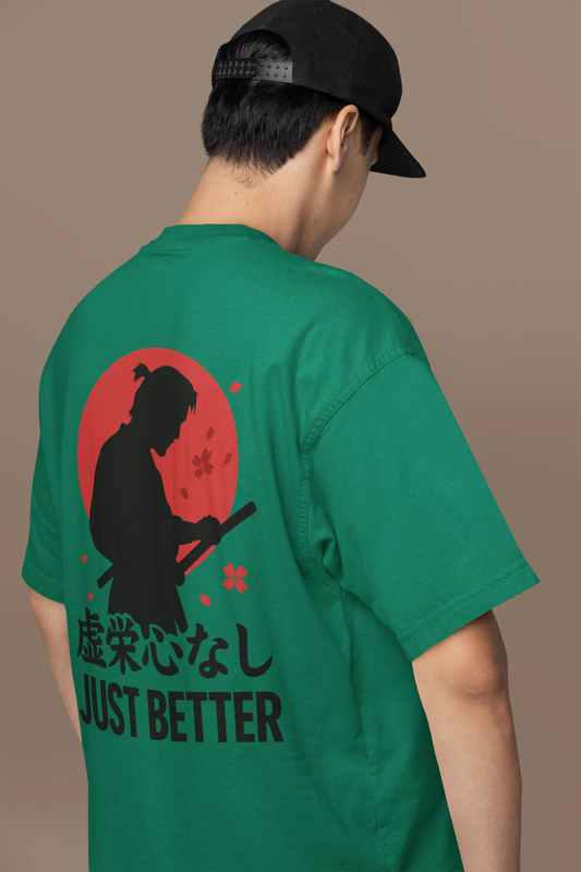 MEN'S OVER SIZED T SHIRT NOT ARROGANT JUST BETTER SAMURAI EDITION