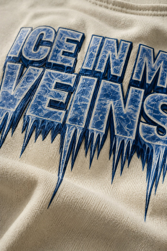 ICE IN MY VEINS Oversized Graphic T-Shirt