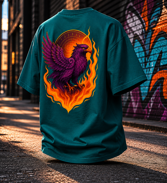 Men's Oversized T-Shirt – Mystic Falcon