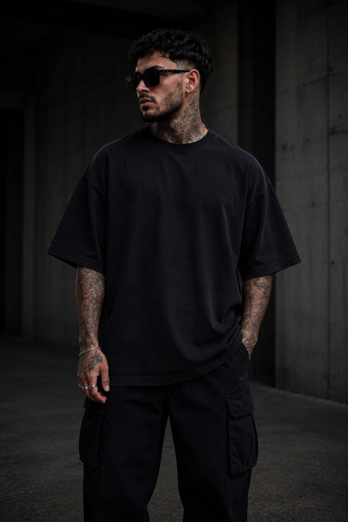 Night Shadow Panther Oversized T-Shirt