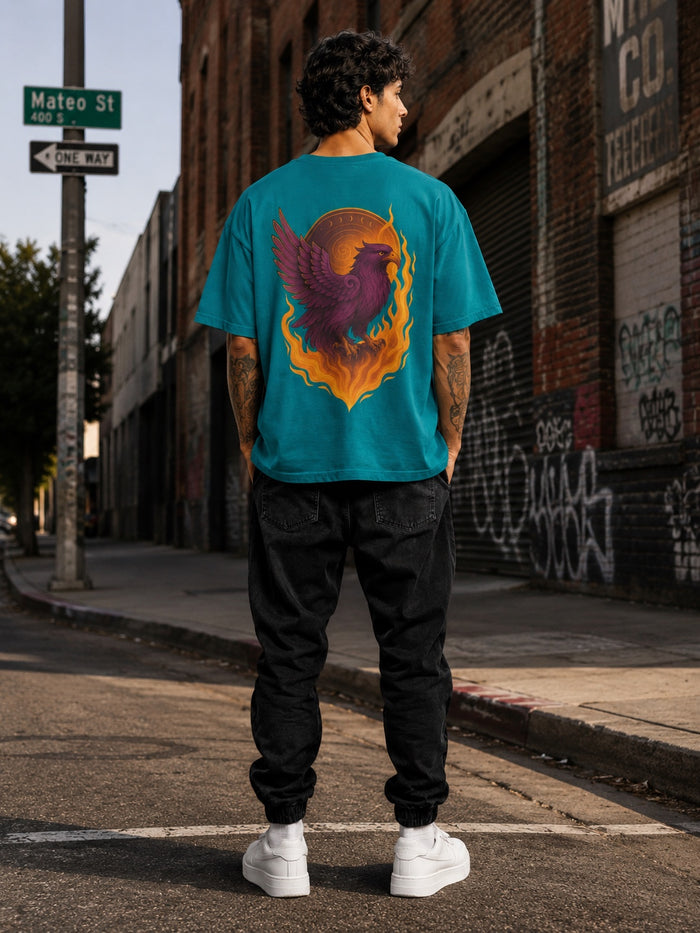 Men's Oversized T-Shirt – Mystic Falcon