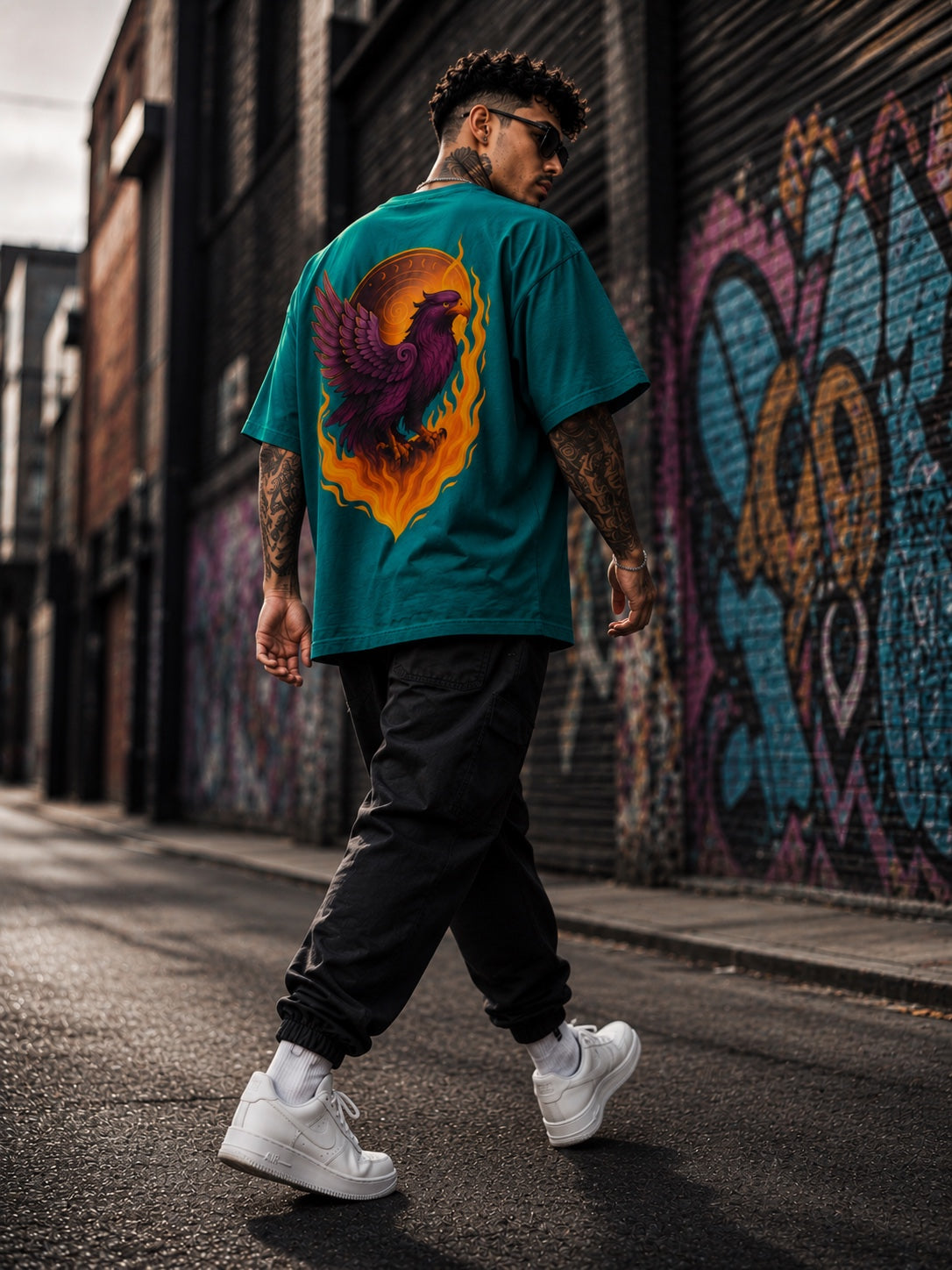 Men's Oversized T-Shirt – Mystic Falcon