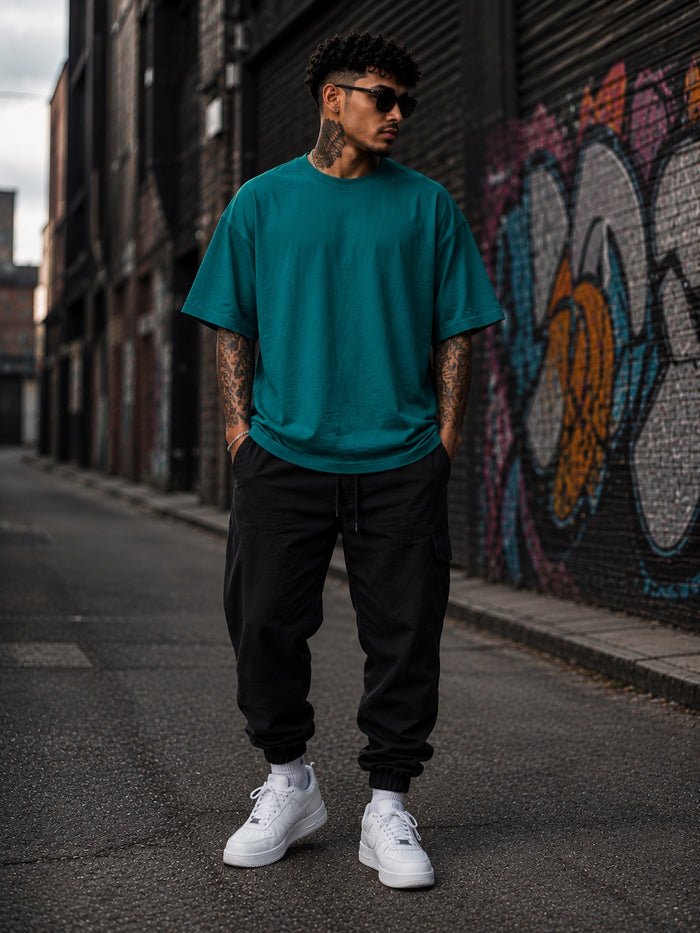 Men's Oversized T-Shirt – Mystic Falcon