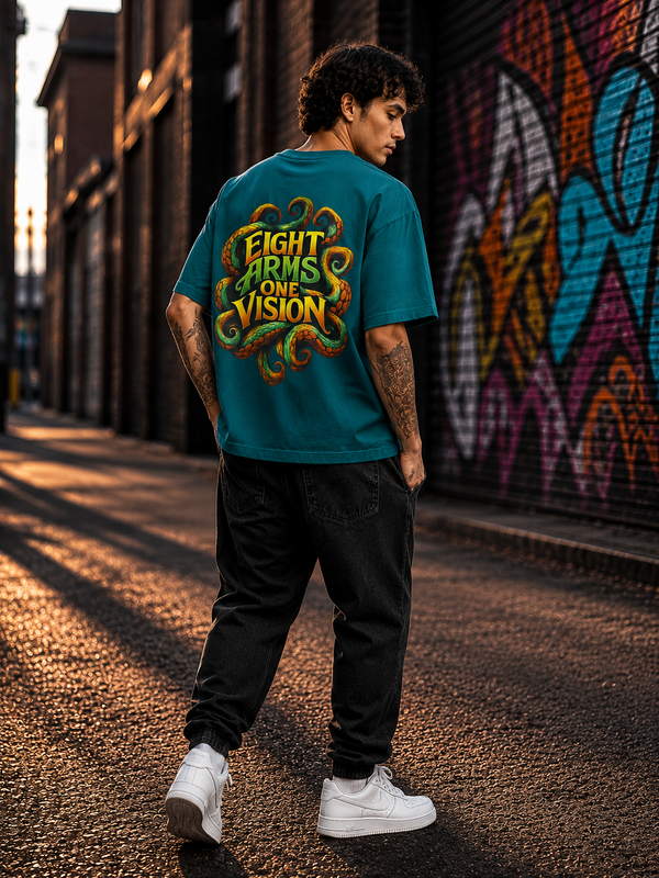 Men's Oversized T-Shirt – Eight Arms, One Vision