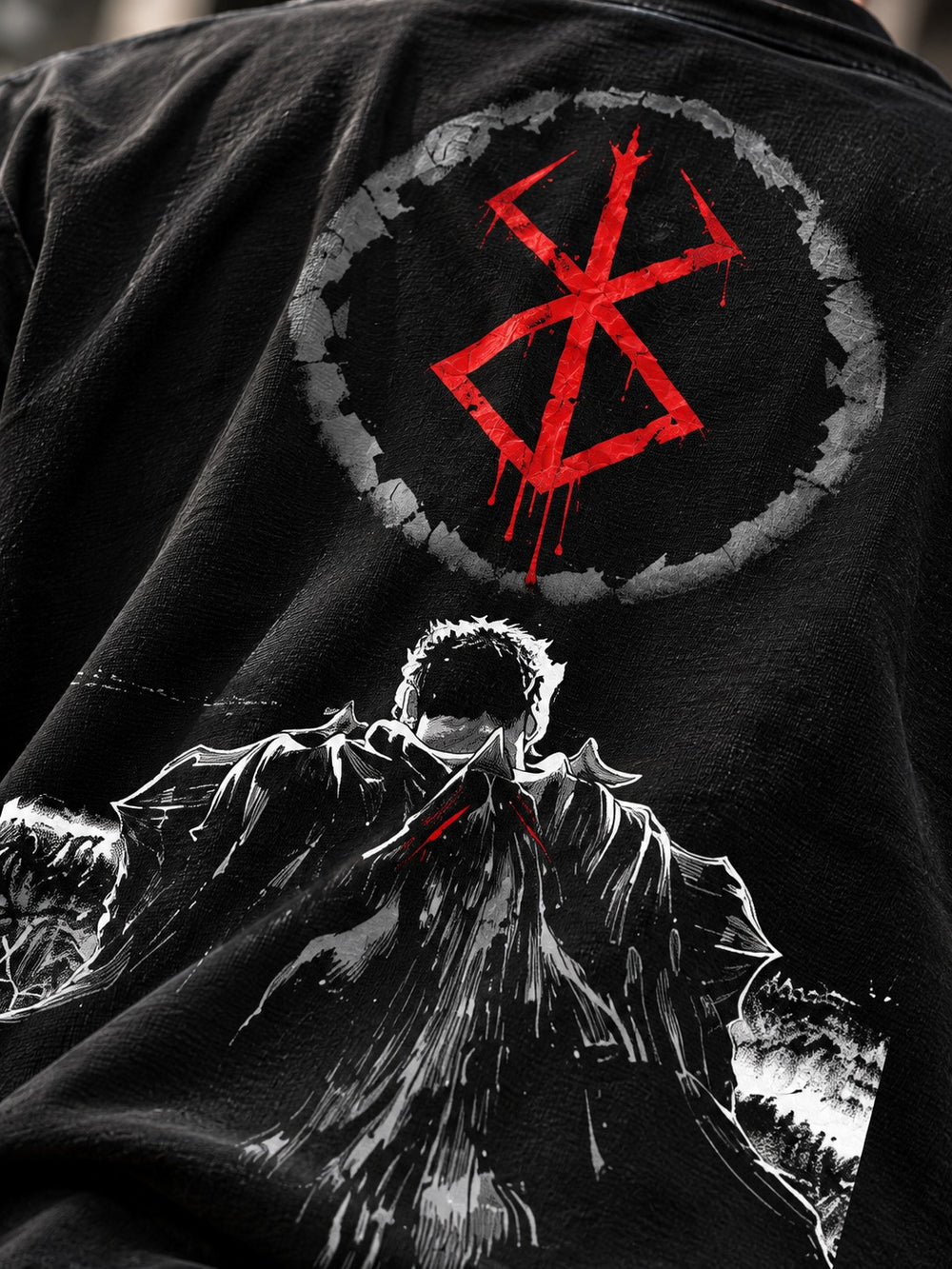 Brand of Sacrifice Dark Anime Oversized Tee – Black