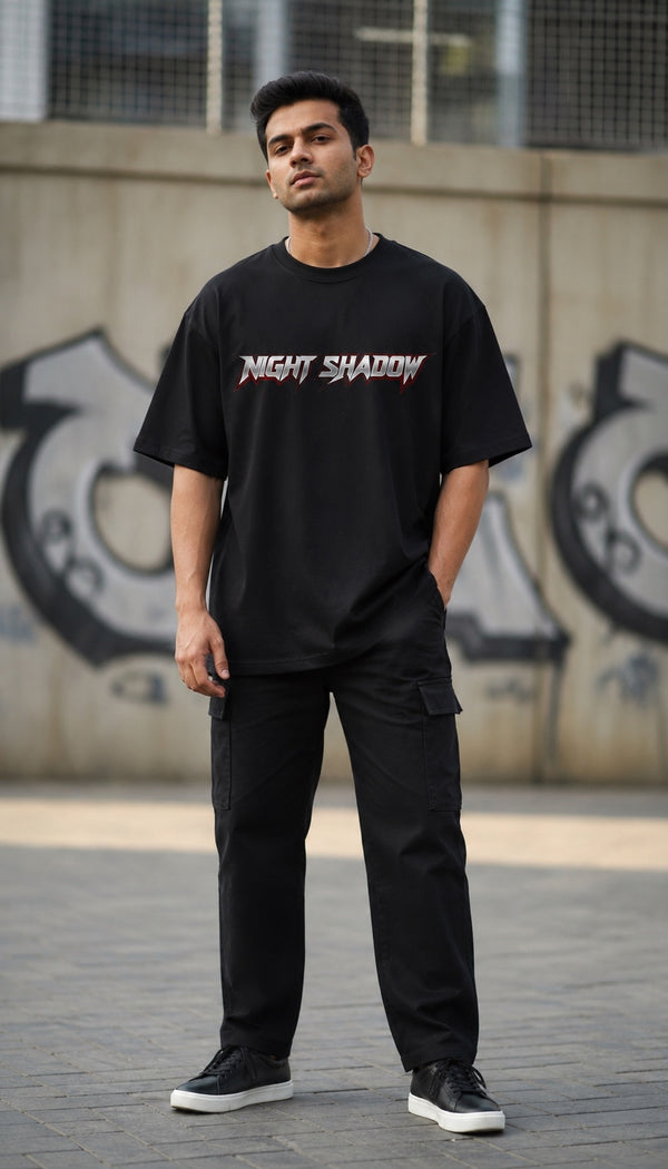 Night Shadow – Men's Oversized Graphic T-Shirt Image 1