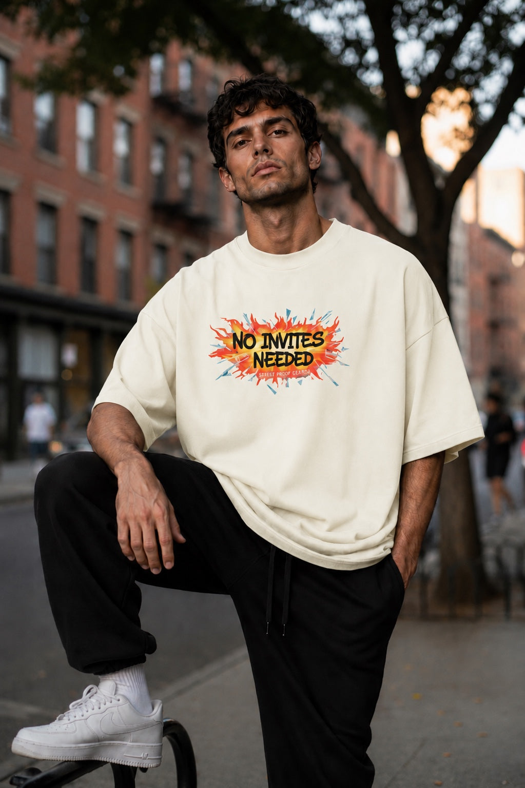No Invites Needed – Men's Oversized T-Shirt