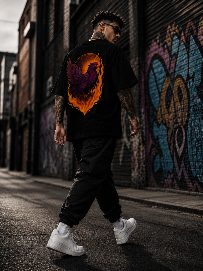 Men's Oversized T-Shirt – Mystic Falcon