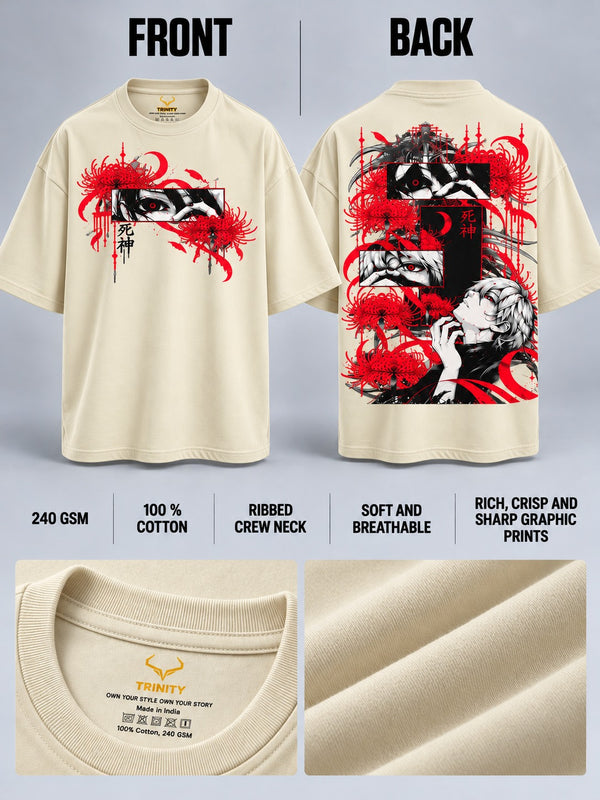 Tokyo Ghoul Kaneki Red Lily Oversized T-Shirt Image 4