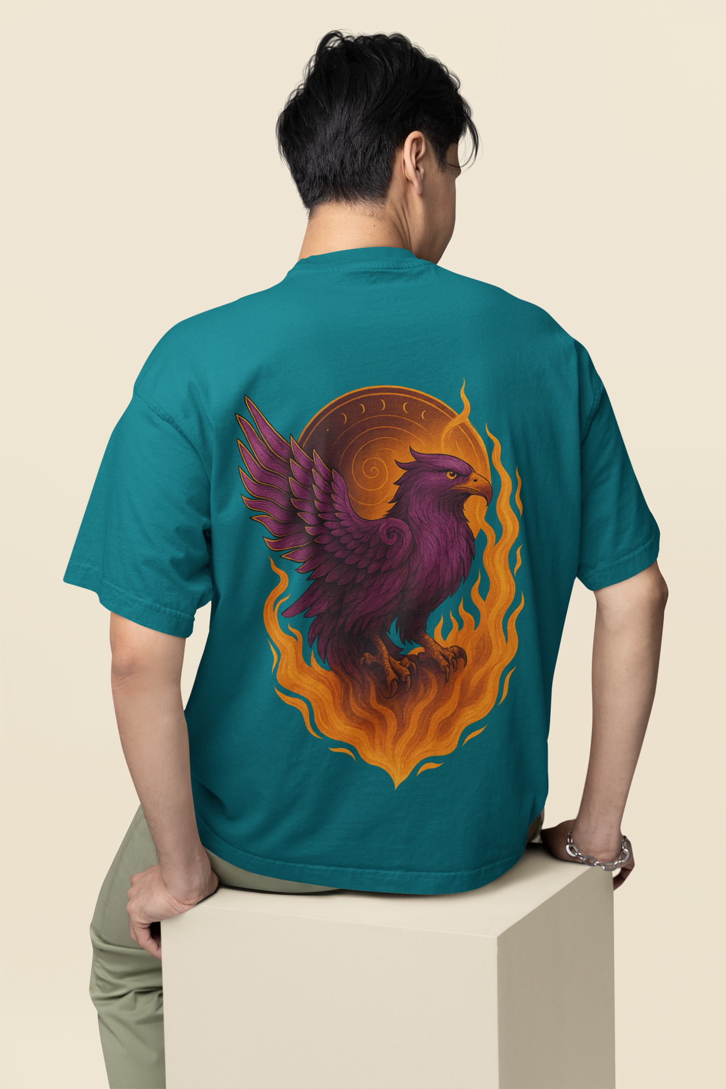 MEN'S OVER SIZED T SHIRT MYSTIC FALCON