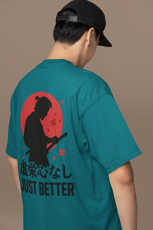 MEN'S OVER SIZED T SHIRT NOT ARROGANT JUST BETTER SAMURAI EDITION