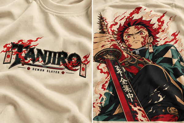 Tanjiro – Demon Slayer Premium Oversized T-Shirt Image 3