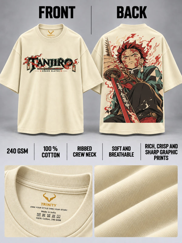 Tanjiro – Demon Slayer Premium Oversized T-Shirt Image 4