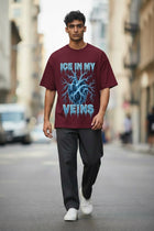 ICE IN MY VEINS Oversized Graphic T-Shirt