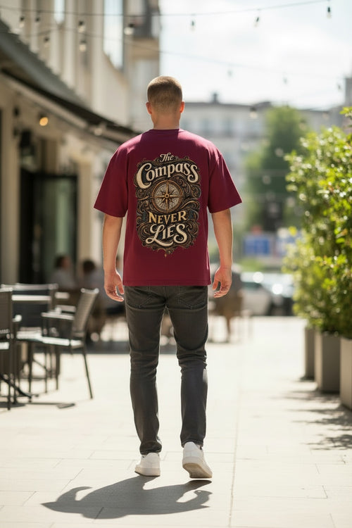 The Compass Never Lies – Men's Oversized T-Shirt