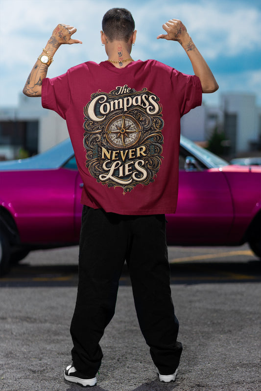 The Compass Never Lies – Oversized  Men's T-Shirt
