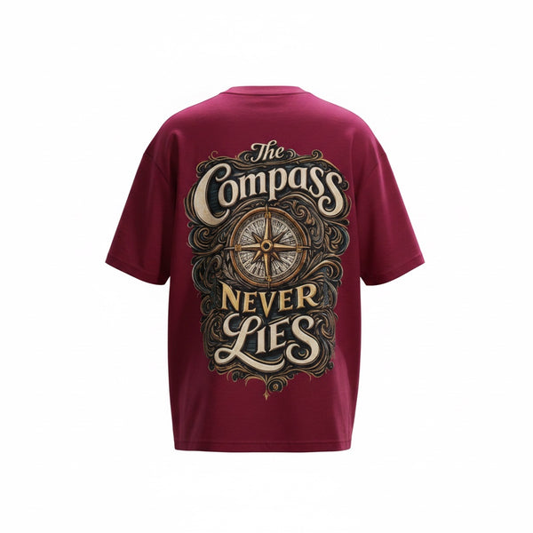 The Compass Never Lies – Men's Oversized T-Shirt Image 3