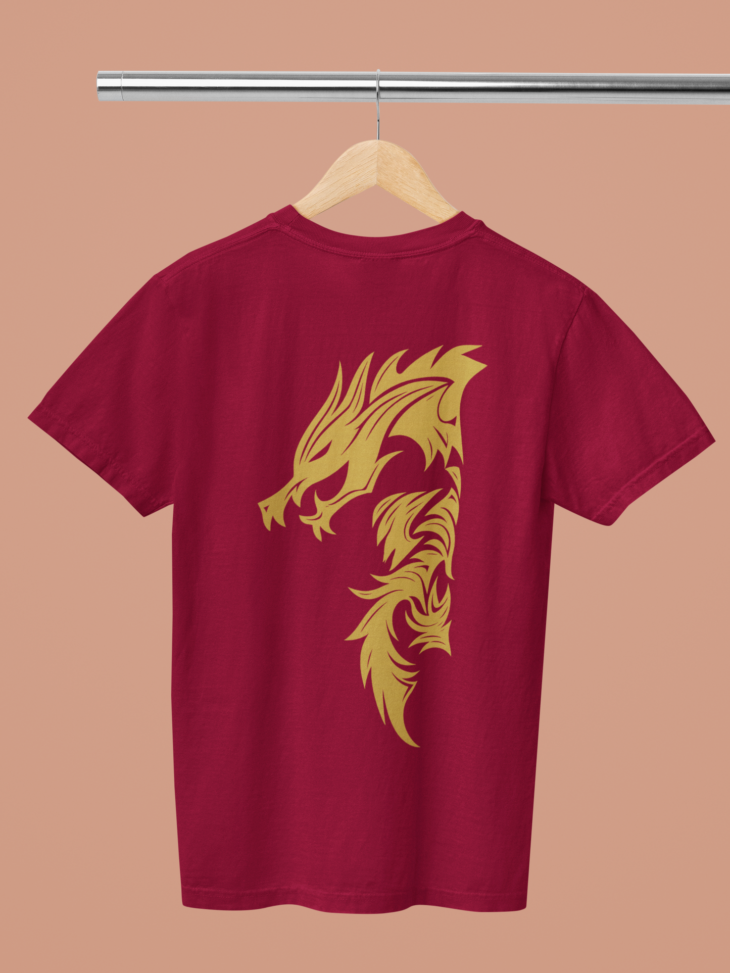 Mens Over SIzed T shirt  Golden Dragon